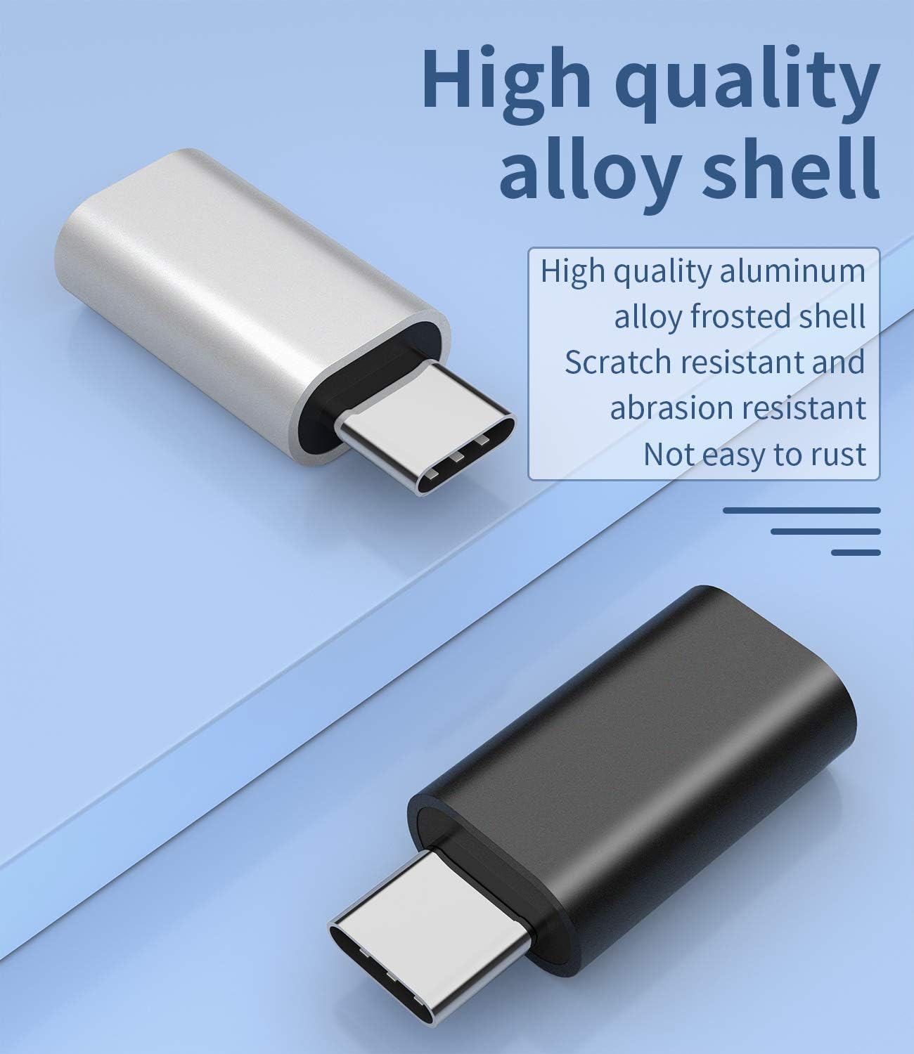 Lightning To USB-C Adapter, USB-C Male to Lightning Female Lightning To USB-C Adapter, USB-C Male to Lightning Female